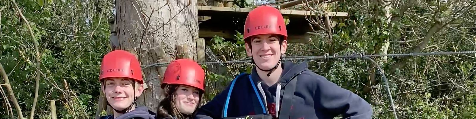 teenagers zipline